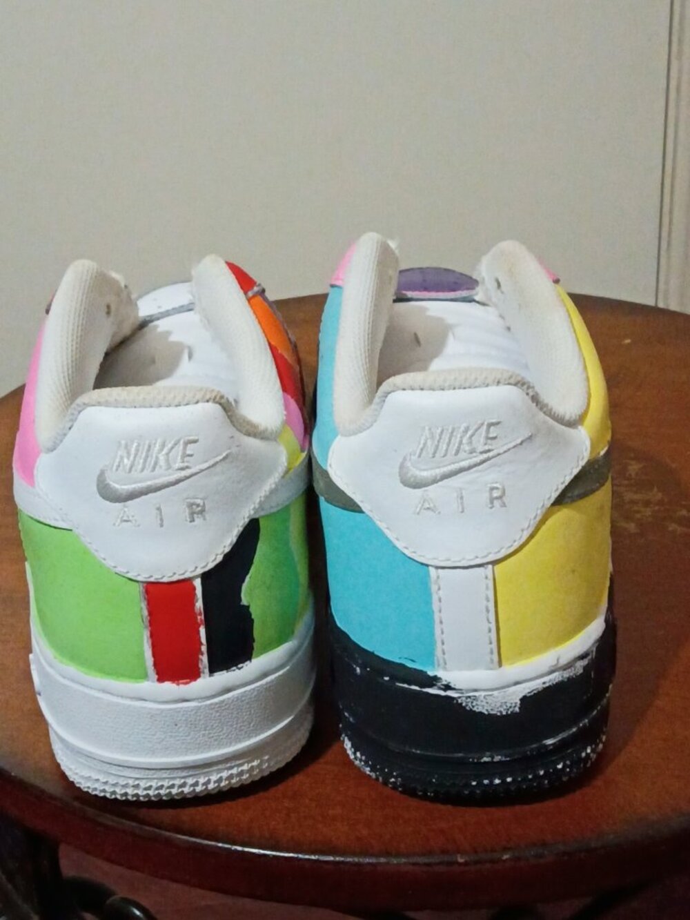 Nike Air Force 1 Low Custom Painted Multi Color 314192-117 Men's Size 6.5Y Kids - Picture 10 of 14